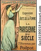  Art Print - L'exposition Des Arts De La Femme (Sept Dioramas Par Poilpot): "la Parisienne De Siècle".