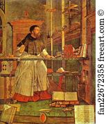 Schiavoni Art Print - Life Of St. Jerome: Vision Of St. Augustine. Detail