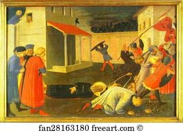 Marks Art Print - Linaiuoli Tabernacle, Predella: The Martyrdom Of St. Mark