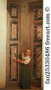 Little Girl Art Print - Little Girl Peeping Out