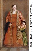1551 Art Print - Livia Da Porto Thiene And Her Daughter Porzia