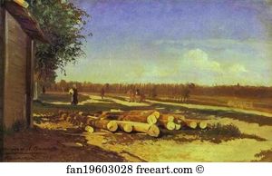 Radishchev Art Print - Logs By The Road