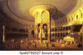 1754 Oil On Canvas National Gallery Art Print - London: Ranelagh, Interior Of The Rotunda
