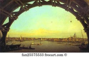 Northumberland Art Print - London: Seen Through An Arch Of Westminster Bridge