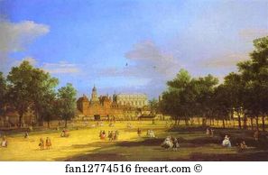 1749 Art Print - London: The Old Horse Guards And Banqueting Hall, From St. James' Park