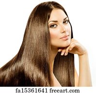 Free Art Print Of Blond Hair Beautiful Woman With Straight Long