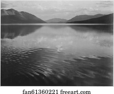 Mcdonald Art Print - Looking Across Lake, "mcdonald Lake, Glacier National Park, " Montana. Photographs Of National Parks And Monuments, Compiled 1941 - 1942, Documenting The Period Ca. 1933 - 1942.