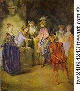 Love In The French Theater Art Print - Love In The French Theater. Detail