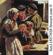 Flea Art Print - Lunch. Study For The Painting "flea Market In Moscow". Detail