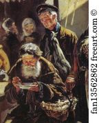 Flea Art Print - Lunch. Study For The Painting "flea Market In Moscow". Detail