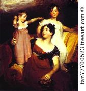 Exeter Art Print - Lydia, Wife Of Sir Thomas Acland, 10th Bart With Two Of Their Children
