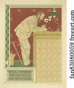 M Art Print - M. Paul Hankar, Architecte