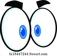 Free art print of Cartoon Funny Eyes. Pair Of Surprised Eyes ...