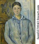 Blue Art Print - Madame Cézanne In Blue