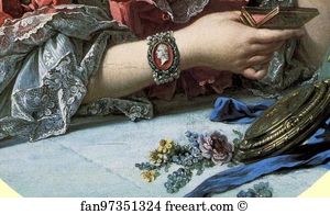 Madame De Pompadour At Her Dressing Table Art Print - Madame De Pompadour At Her Dressing Table. Detail
