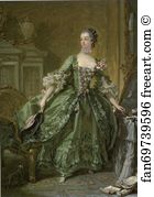 Madame De Pompadour At Her Dressing Table Art Print - Madame De Pompadour Standing At Her Dressing Table