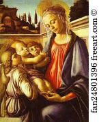 Botticelli Art Print - Madonna And Child And Two Angels