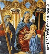 Andrew Art Print - Madonna And Child Between St. Andrew And St. Prosper. Detail