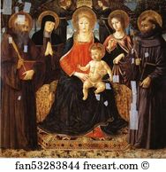 Pisa Art Print - Madonna And Child Enthroned Among St. Benedict, St. Scholastica, St. Ursula And St. John Gualberto