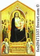 Madonna And Child Enthroned With Saints Art Print - Madonna And Child Enthroned With Saints (Ognissanti Madonna)