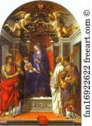 Zenobius Art Print - Madonna And Child Enthroned With St John The Baptist, St Victor, St Bernard And St Zenobius ("altarpiece Of The Otto Di Pratica")