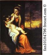 Titian Art Print - Madonna And Child In An Evening Landscape