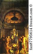Known As The St Job Giobbe Altarpiece Art Print - Madonna And Child, Three Musical Angels, And Ss. Francis, John The Baptist, Job, Dominic, Sebastian, And Louis Of Toulouse, Known As The St. Job (Giobbe) Altarpiece