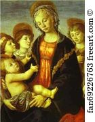 1467 Art Print - Madonna And Child, Two Angels And The Young St. John The Baptist
