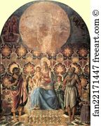 Madonna And Child With Angels Art Print - Madonna And Child With Angels, Ss. John The Baptist And Jerome, And Two Youths From The Pazzi Household