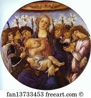 Eight Art Print - Madonna And Child With Eight Angels (Tondo Raczynski)