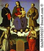Umbria Art Print - Madonna And Child With Four Saints (Tezi Altarpiece)
