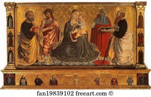 212 Art Print - Madonna And Child With Saints John The Baptist, Peter, Jerome And Paul
