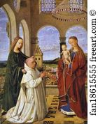 Exeter Art Print - Madonna And Child With St. Barbara And A Carthusian Monk (Exeter Madonna)