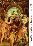 St George Art Print - Madonna And Child With St. George
