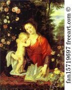 1624 1625 Oil On Canvas Art Print - Madonna And Child