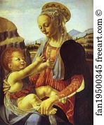 Andrea Del Verrocchio Art Print - Madonna And Child