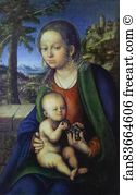 Oil On Wood Thyssen Bornemisza Collection Art Print - Madonna And Child
