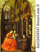 Madonna In A Church Art Print - Madonna And Saints In A Church