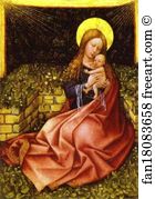 Grassy Art Print - Madonna By A Grassy Bank
