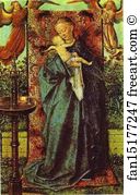 Belgium Art Print - Madonna By The Fountain