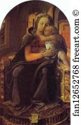 Madonna Enthroned Art Print - Madonna Enthroned