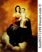 1660 Oil On Canvas Rijksmuseum Art Print - Madonna In The Clouds