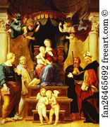 1507 Art Print - Madonna With The Baldachino
