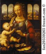 Carnation Art Print - Madonna With The Carnation