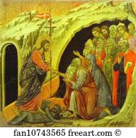 Limbo Art Print - Maestà (Back, Central Panel) Christ In Limbo