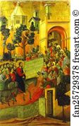 Entry Art Print - Maestà (Back, Central Panel) The Entry Into Jerusalem