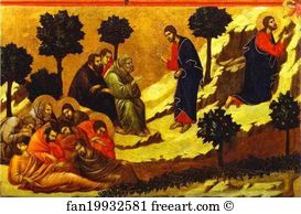 1308 11 Art Print - Maestà (Back, Central Panel) The Prayer On The Mount Of Olives