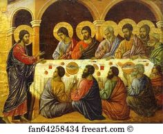 Crowning Panel Art Print - Maestà (Back, Crowning Panel) Christ’s Appearance To The Apostles