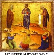 Duccio Di Buoninsegna Art Print - Maestà (Back, Predella) The Transfiguration Of Christ