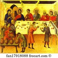 1308 11 Art Print - Maestà (Back, Predella)the Wedding At Cana